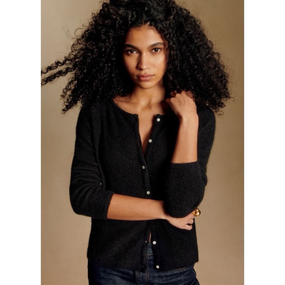 Sezane Gaspard Cardigan in Black Size XS